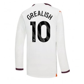 Lacne Muži Futbalové dres Manchester City Jack Grealish #10 2023-24 Dlhy Rukáv - Preč